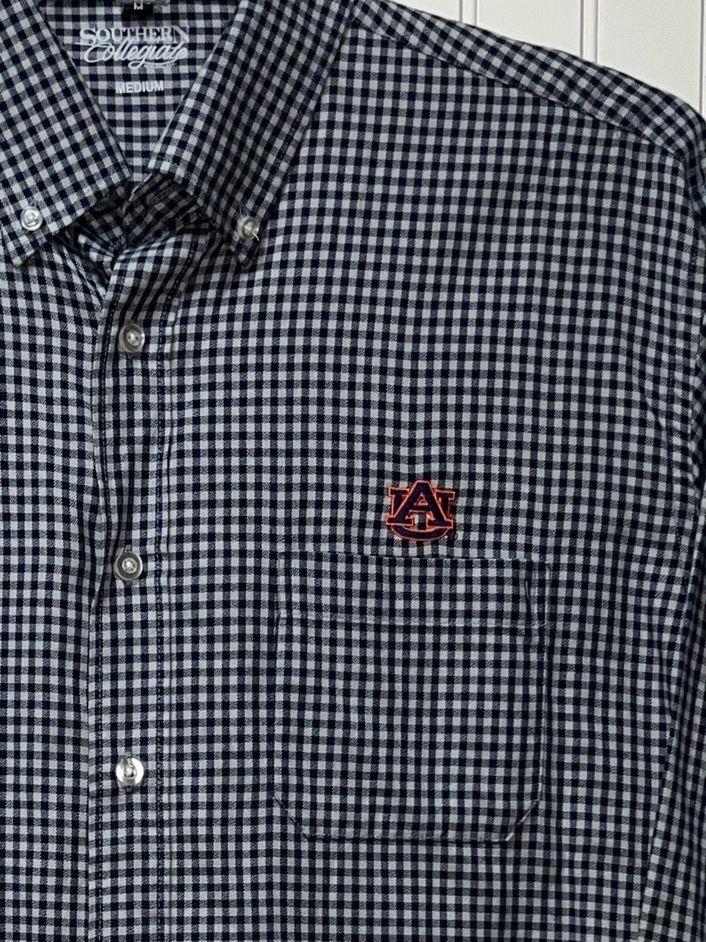 Auburn Tigers Gingham Check Shirt M